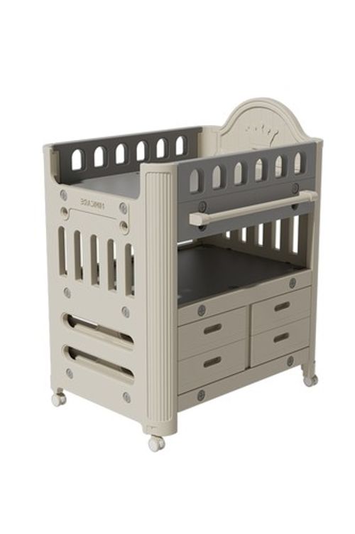 Mobile Baby Changing Unit Station W/ Drawer & Shelf Infant Diaper Table on Wheel