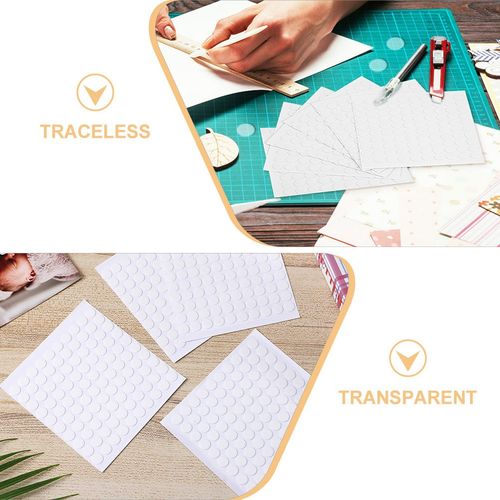 1600Pcs Durable Acrylic Double Sided Adhesive Dots Clear for Home and Office Fix — image 8