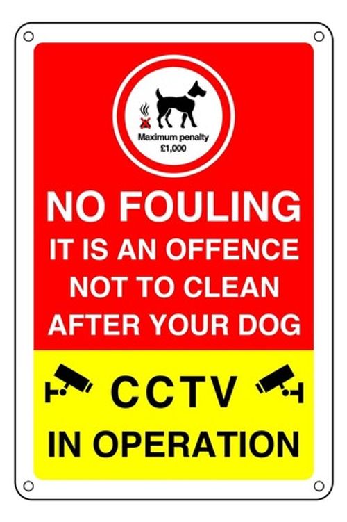 No fouling it is an offence not to clean after your dog sign PVC Sticker Dibond