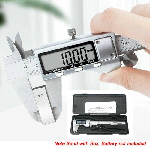 150mm 6'' Digital Vernier Caliper Stainless Steel Micrometer LCD Gauge Measuring