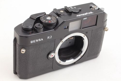 🎦【 Near MINT 】Voigtlander BESSA R2 Black Rangefinder 35mm Film Camera Cap... — image 5