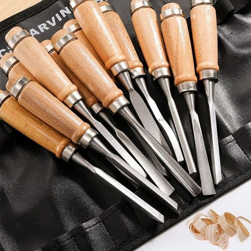 12Pcs Wood Carving Chisel Set Woodworking Lathe Gouges DIY Detailed Hand Tools — image 2