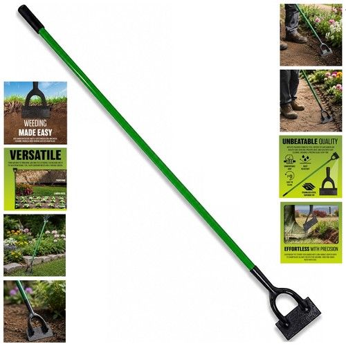 GARDEN BORDER DUTCH HOE HEAVY DUTY LANDSCAPE GARDENING DIGGING LAWN WEEDS TOOL