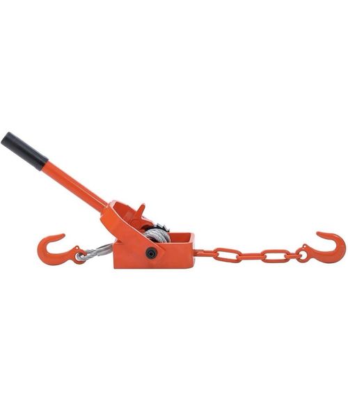 Heavy Duty Ratchet Cable Puller 1 Ton Hand Winch with 1.5m Wire & Hooks – 1 Ton — image 5