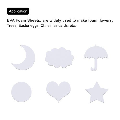 6Pcs EVA Foam Sheets White 9.8 Inch x 9.8 Inch 3mm Thick Crafts Foam Sheets — image 5