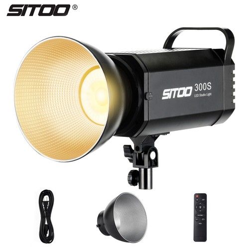 9 Modes Bi-Color LED Continuous Video Light Spotlight Flash Strobe Remote 300W