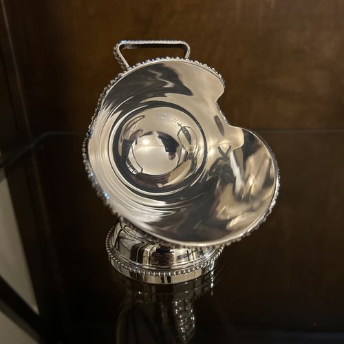 Silver Plated Coal Scuttle Pedestal Sugar Bowl  — image 3