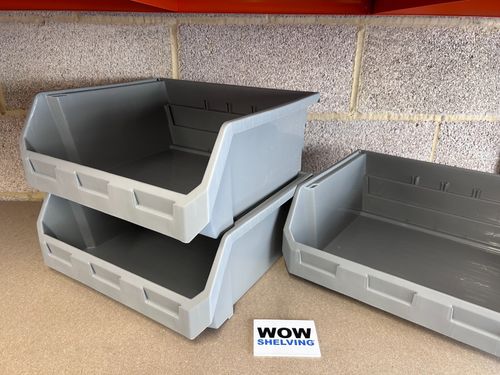 FACTORY CLEARANCE plastic parts storage lin bins boxes garage workshop Blue Grey — image 3