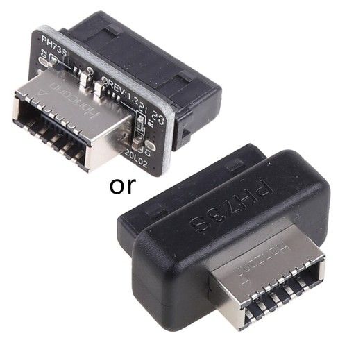 USB 3.0 (3.1 Gen 2) 19 Pin Header to USB 3.1 Type-E Type-C 20 Pin A-Key Header