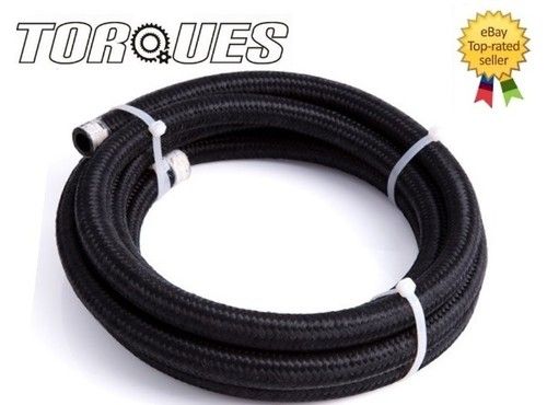 AN -8 (AN8 AN08) Nylon Braided Stealth Black Hose 1m