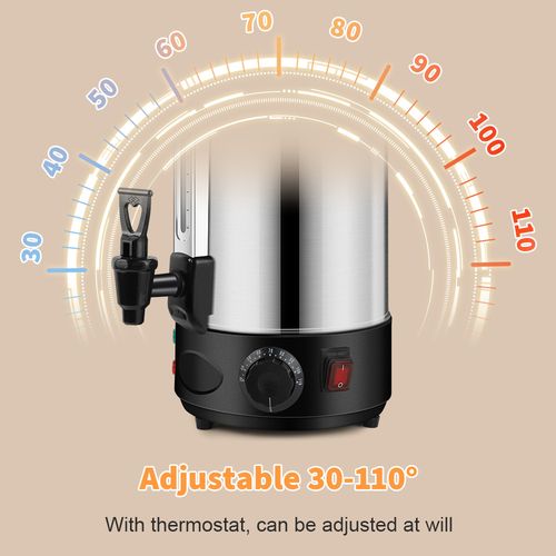 10L Commercial Electric Stainless Steel Tea Urn Hot Water Boiler for UK Catering — image 8