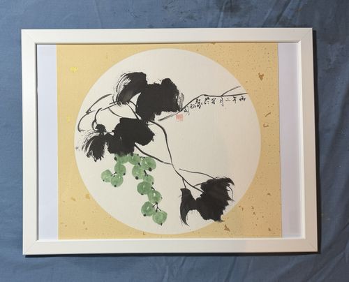 Yeh Signed Chinese Asian Style Framed Paper Painting Flowers Birds Dragonfly — image 10