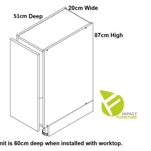 Kitchen Cabinet Pull Out Storage Basket 200mm Unit Grey Gloss Base Cupboard Star — image 4
