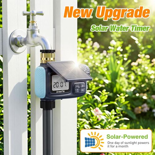 Solar Garden Automatic Drip Irrigation Kit Outdoor Watering System with Timer UK — image 3
