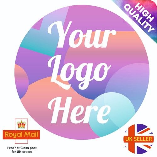 PERSONALISED ROUND PRINTED STICKERS CUSTOM LOGO LABELS BUSINESS MATTE / GLOSS