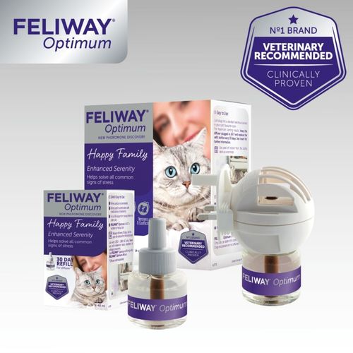 FELIWAY Optimum Diffuser & 30 Day 48ml Refill Best Solution to Ease Cat Anxiety — image 7