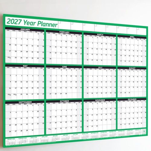 2027 Wall Calendar Year Planner Chart 12 Months Calender ✔WIDEST RANGE ON EBAY