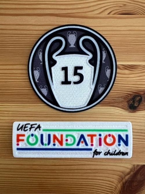 UEFA Champions League 2024 Winners 15 hp Sponsor Patch Badge Real Madrid