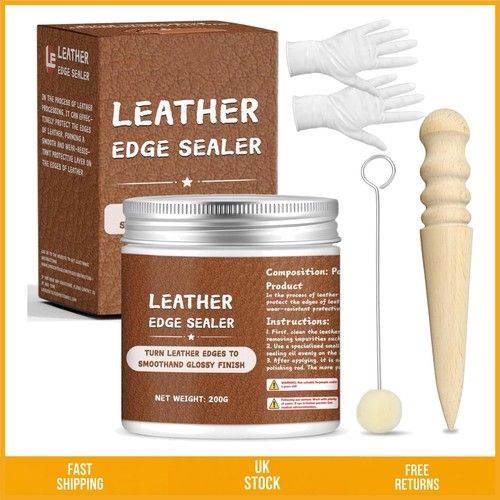Professional Leather Edge Sealer and Burnishing Gum for Glossy Finish 200g