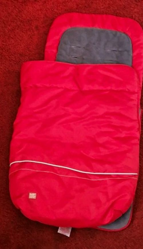 Red & Grey Fleece Lined Pushchair/Pram Footmuff Cosytoes