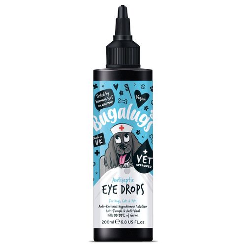 BUGALUGS Dog Eye Drops for infection 200ml, Antiseptic eye drops for dogs, puppy — image 1