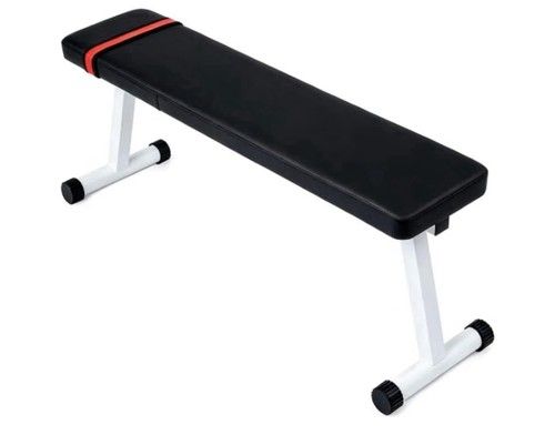 Heavy Weight Foldable Flat Weight Bench 44 x 13 in Steel Frame PU Leather 200kg