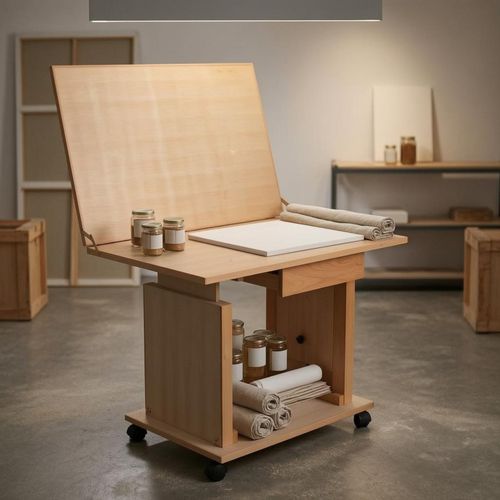 Adjustable Still Life Table Beech Wood Tilting Drawing Table for Sketching — image 7