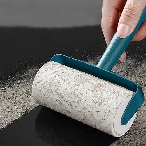 Reusable Plastic Lint Roller for Pet Hair Navy Portable Clothes Hair Remover