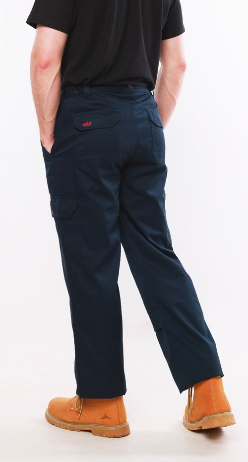 Mens Cargo Combat Work Trousers with Knee Pad Pockets by BKS - BLACK or NAVY — image 2