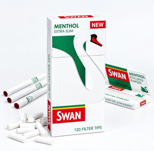 Swan Menthol Extra Slim Filter Tips Full Box 20 Packs x 120 2400 Tips  — image 4