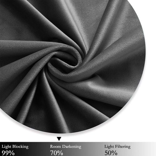 Thick Thermal Velvet Blackout Curtains Eyelet Ring Top Fully Lined Ready Made UK — image 4