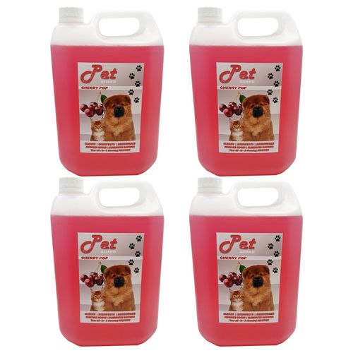 Pet Cattery Kennel Disinfectant Deodoriser Cleaner Pet Guard 4 x 5L Cherry Pop — image 1