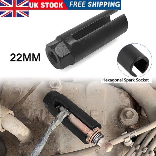 22mm Heavy Duty 1/2" Drive O2 Lambda Oxygen Sensor Open Socket Removal Tool Kit