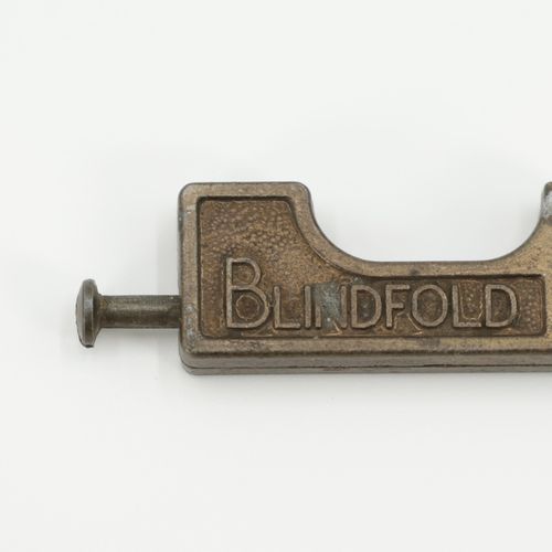 Antique Blindfold Needle Threader Metal 1920s Made in England Sewing Tool — image 3