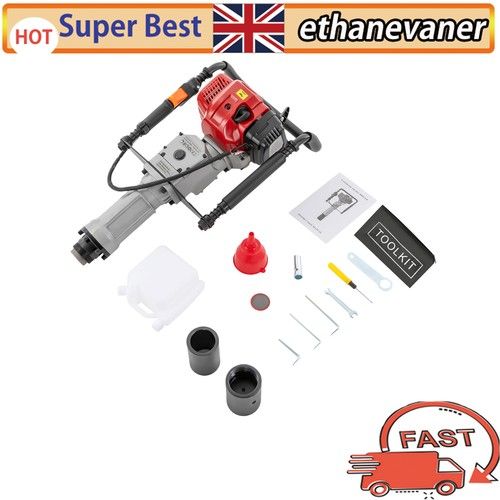 52cc Petrol Pile Driver Fence T Post Driver Knocker Push Pile Hand Rammer 2.3hp