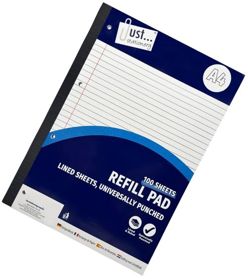 2x A4 lined Refill Pad 100 Page Notepad Memo Writing Ruled Student Office School — image 6