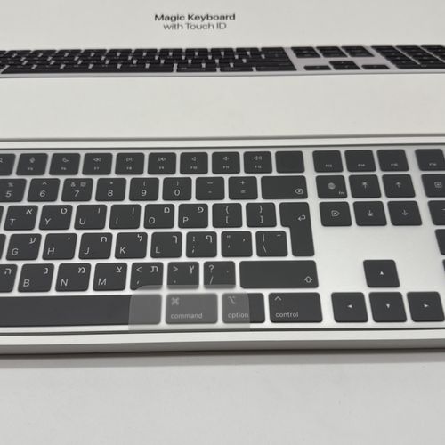 GENUINE APPLE MAGIC KEYBOARD WITH NUMERIC KEYPAD TOUCH ID BLACK WIRELESS HEBREW — image 5
