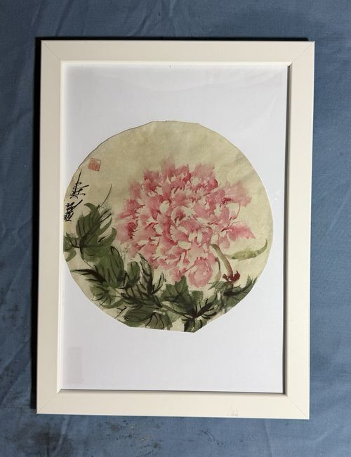Yeh Signed Chinese Asian Style Framed Paper Painting Flowers Birds Dragonfly — image 19
