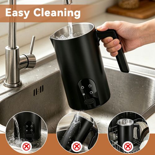 4-in-1 Electric Milk Frother & Steamer – Automatic Latte and Coffee Foam Maker — image 7