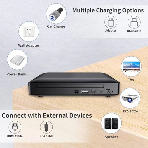 Multi Function DVD Player TV All Region Free Mini DVD Play USB & Remotes Control — image 7
