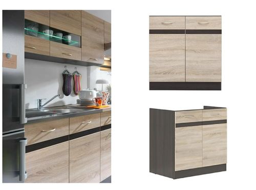 Corner Kitchen Cabinet Set 11 Right Unit Complete Fitted Sonoma Oak Wenge Junona — image 8