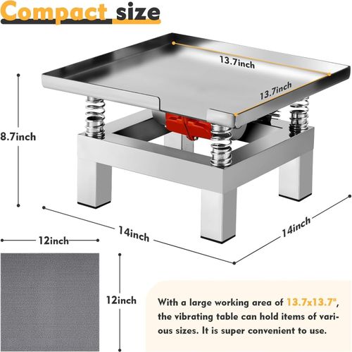 Concrete Vibration Table Vibrating Test Bench Model Plaster Shaker w/ Cloth Mat — image 6