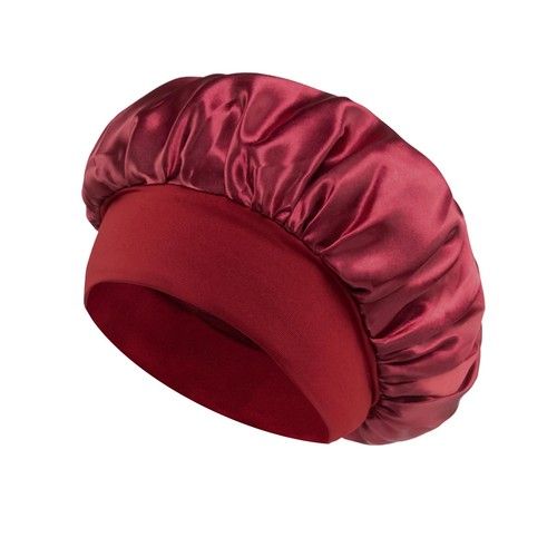 Long Hair Care Satin Bonnet Night Sleep Hat Cap Silk feel Head Wrap Turban Cover