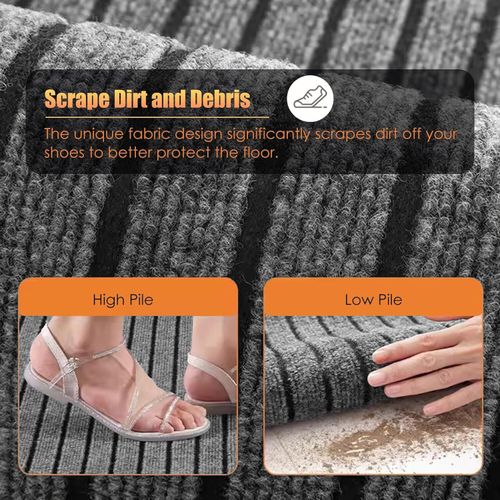 Non Slip Rubber Door Mat Heavy Duty Washable Rug Indoor Outdoor Welcome Door Mat — image 5