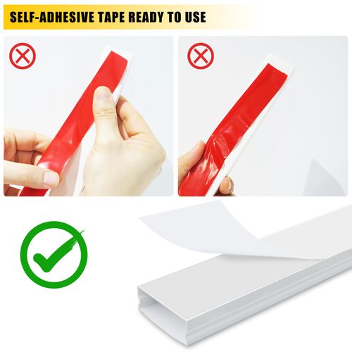 Electrical Cable Trunking Self Adhesive 4M Wire Trunking Cable Tidy for Wall TV — image 6
