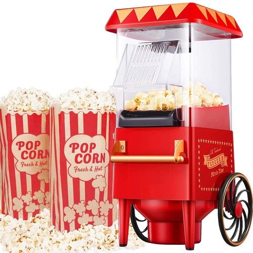 Carnival Retro Style Fun Popcorn Machine Vintage Electric Hot Air Popcorn Maker