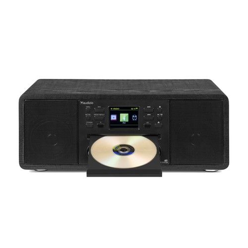 Audizio Avola DAB Radio Internet Speaker with CD Player, Bluetooth, DAB+ Black