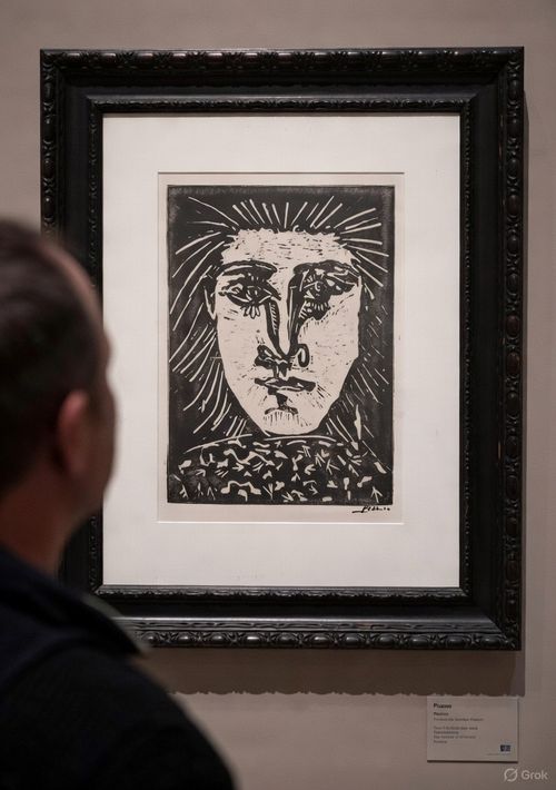 Pablo Picasso Original linocut hand signed and printed from an original block — image 6