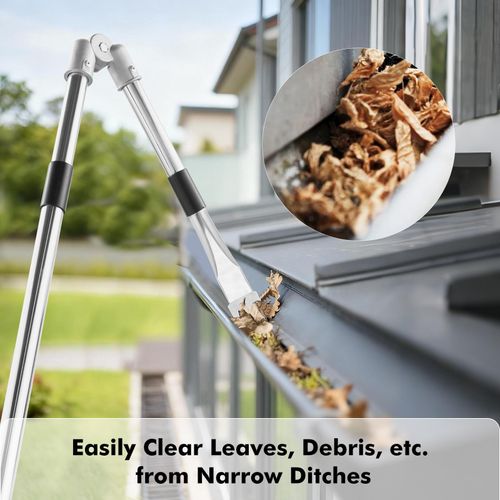 4M Gutter Cleaner Telescopic Roof Gutter Cleaning Tool Kit Adjustable Angle Pole — image 5