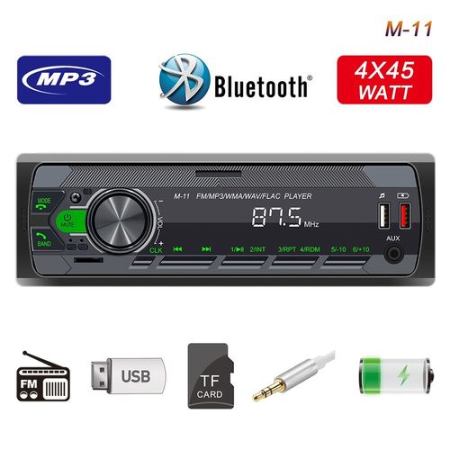 Single 1 Din Car Stereo Radio Bluetooth MP3 Player In-dash Head Unit FM/USB/AUX — image 1